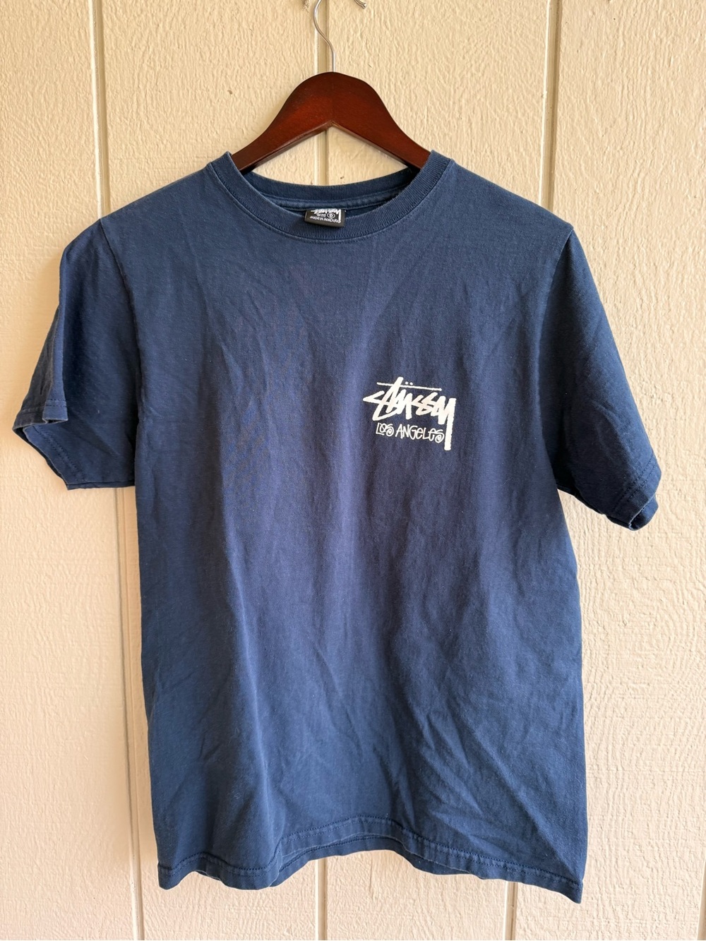 Stussy Los Angeles Chapter Tee Navy Size S Made in Honduras